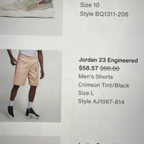 Large Pink Jordan 23 Engineered Shorts - Picture 5 of 5